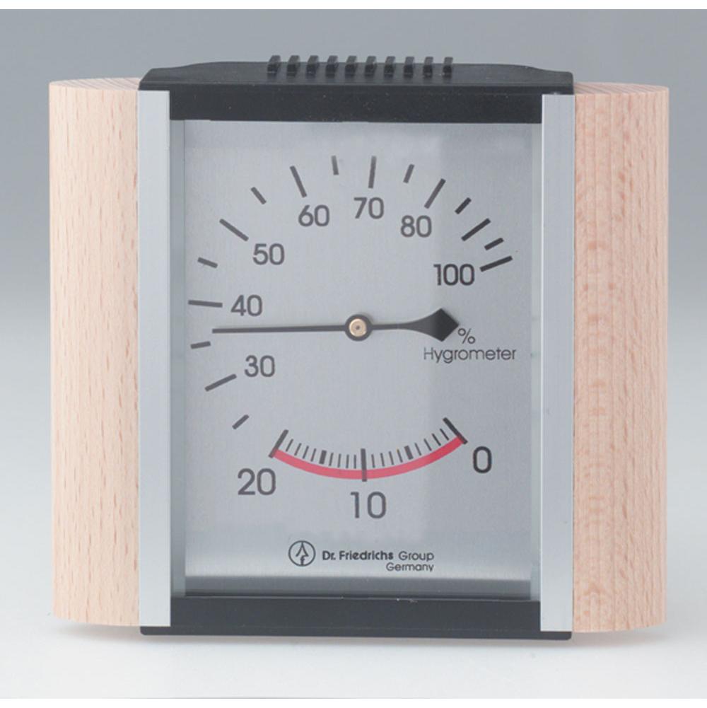 Amerec Sauna And Steam Hygrometer: Wood Trim / Metallic Face