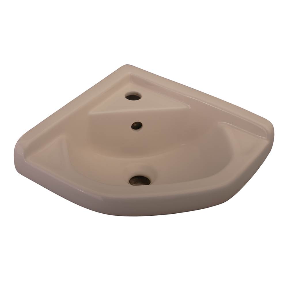 Barclay Corner Sink, 14 x 14'',1-Hole Includes Hangers, Bisque