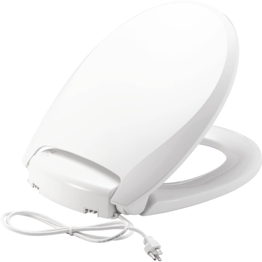Bemis Bemis Radiance™ Round Plastic Toilet Seat in White with Adjustable Heat, iLumalight®, STA-TITE® Seat Fastening System