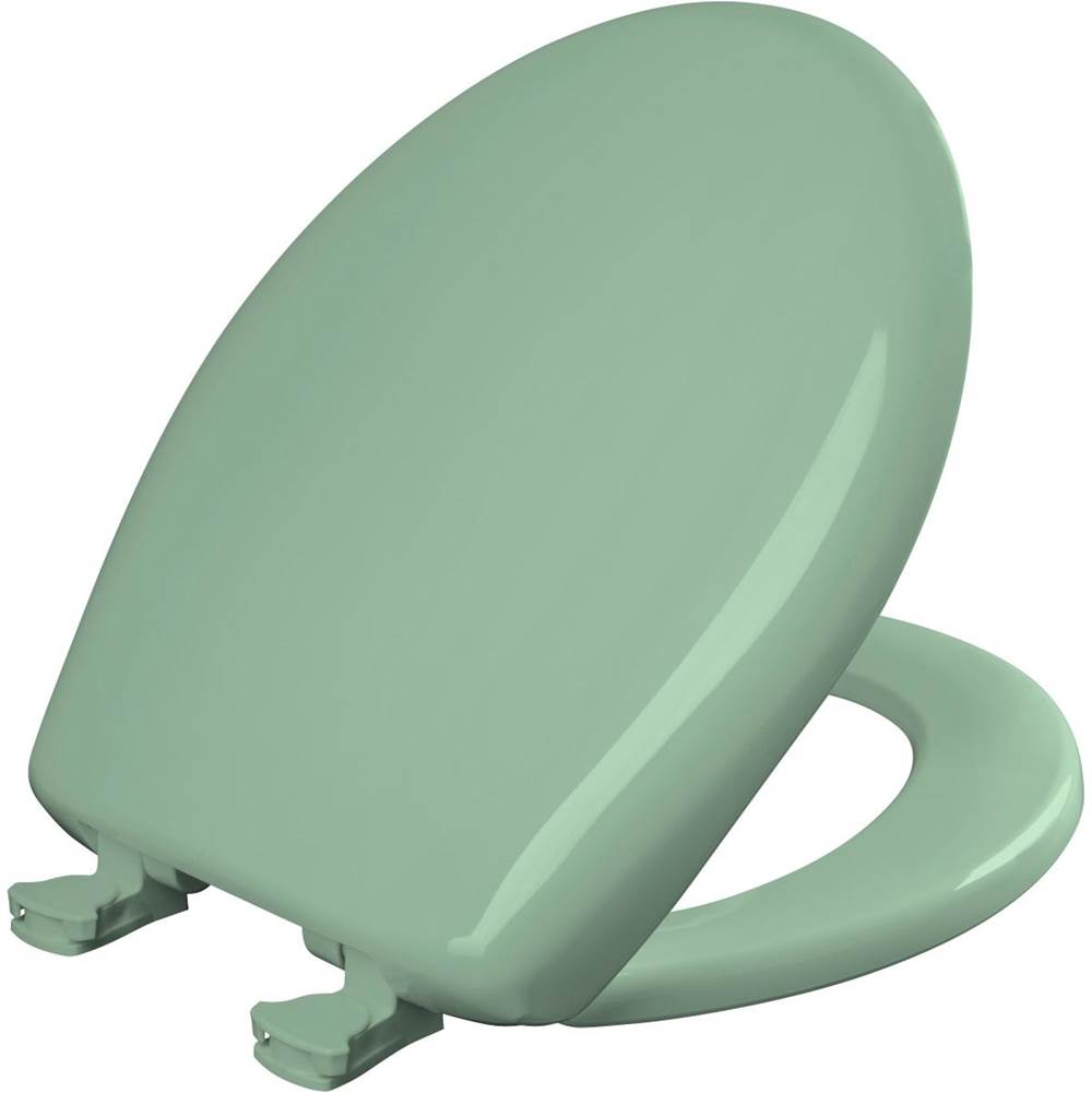Bemis Round Plastic Toilet Seat with WhisperClose with EasyClean & Change Hinge and STA-TITE in Sea Green