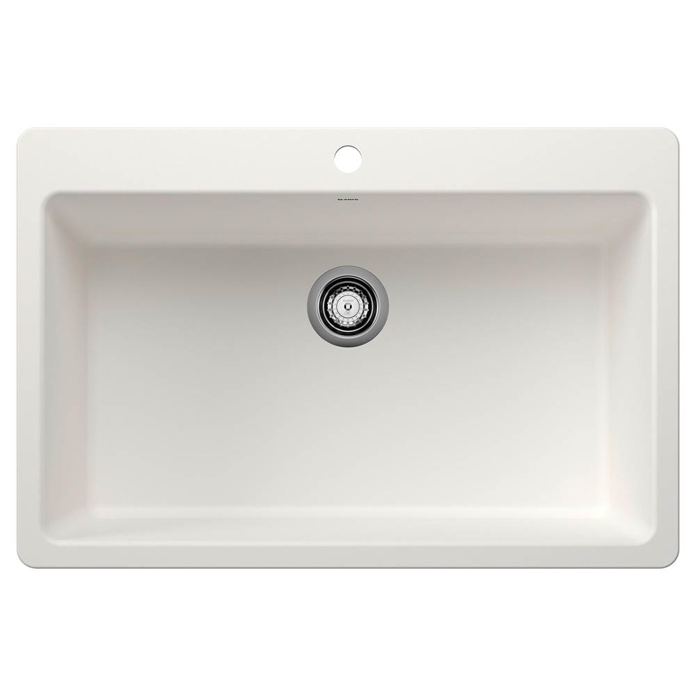 Blanco Liven SILGRANIT 33'' Super Single Dual Mount Kitchen Sink - White