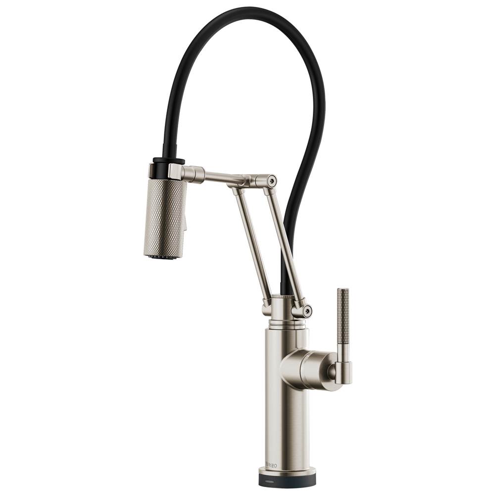 Brizo Litze® SmartTouch® Articulating Kitchen Faucet with Knurled Handle