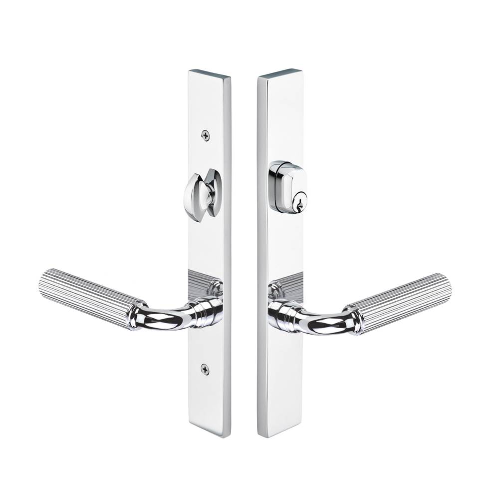 Emtek Multi Point C1, Keyed with American Cyl, Modern Style, 1-1/2'' x 11'', Stainless Steel Poseidon Lever, LH, SS