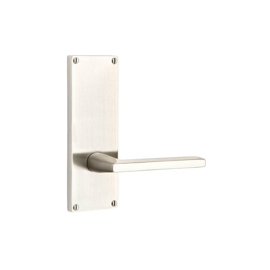 Emtek Dummy Pair, Sideplate Locksets Modern Non-Keyed 7'', Bern Knob, US15
