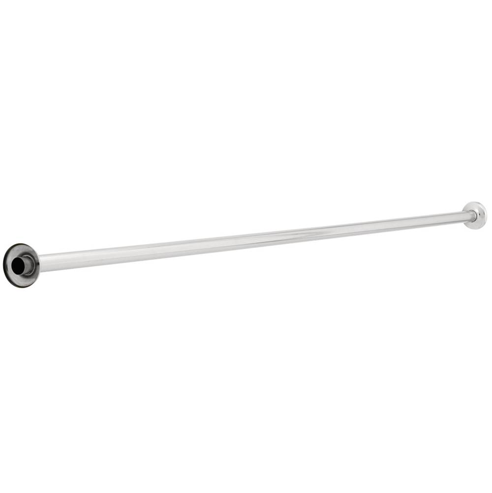 Franklin Brass 5'' Steel Shower Rod with Flanges, Bright Stainless Steel