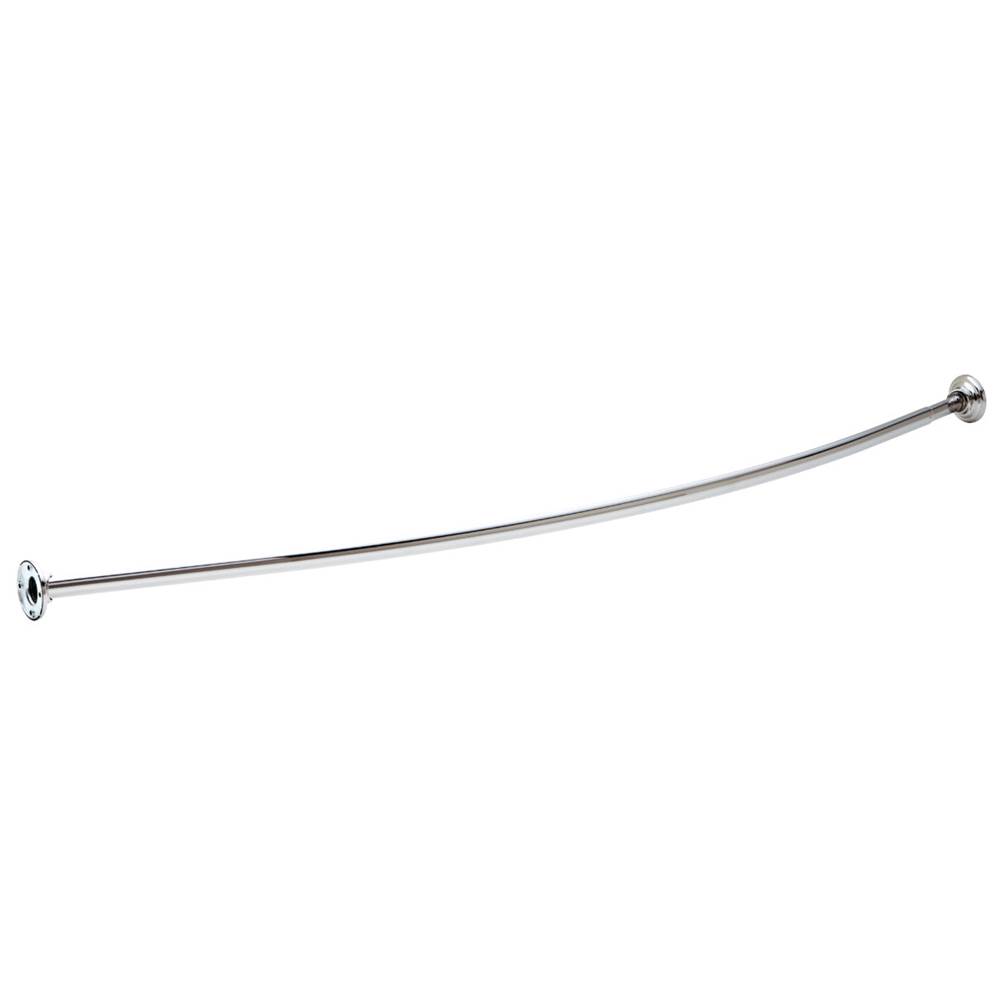 Franklin Brass 5'' Oval Curved Shower Rod with 6 Bow, Bright Stainless Steel