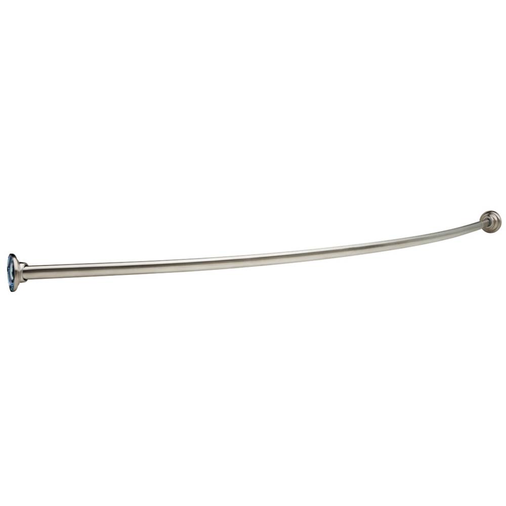 Franklin Brass 5'' Oval Curved Shower Rod with 6 Bow, Stainless Steel