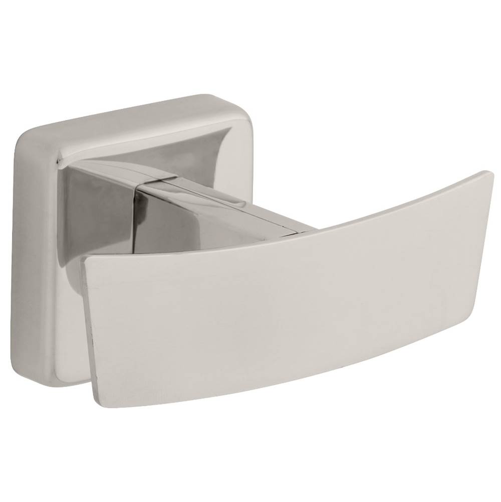 Franklin Brass Century Double-Robe Hook, Bright Stainless Steel