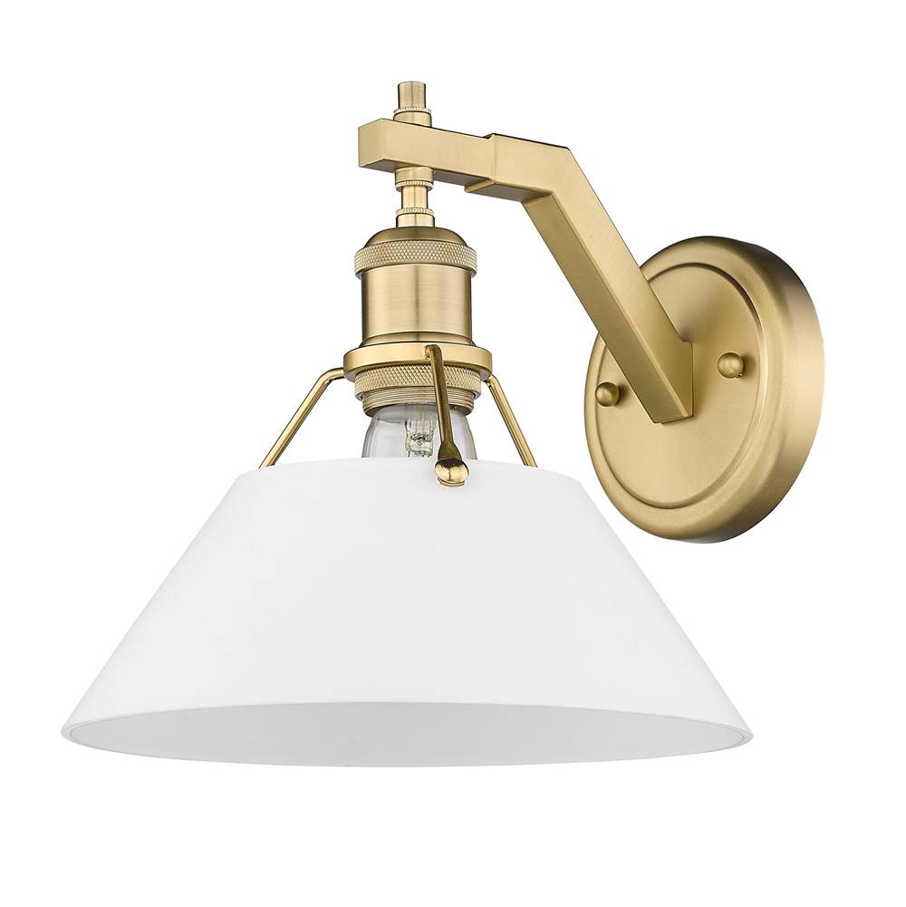 Golden Lighting Orwell BCB 1 Light Wall Sconce in Brushed Champagne Bronze with Opal Glass Shade