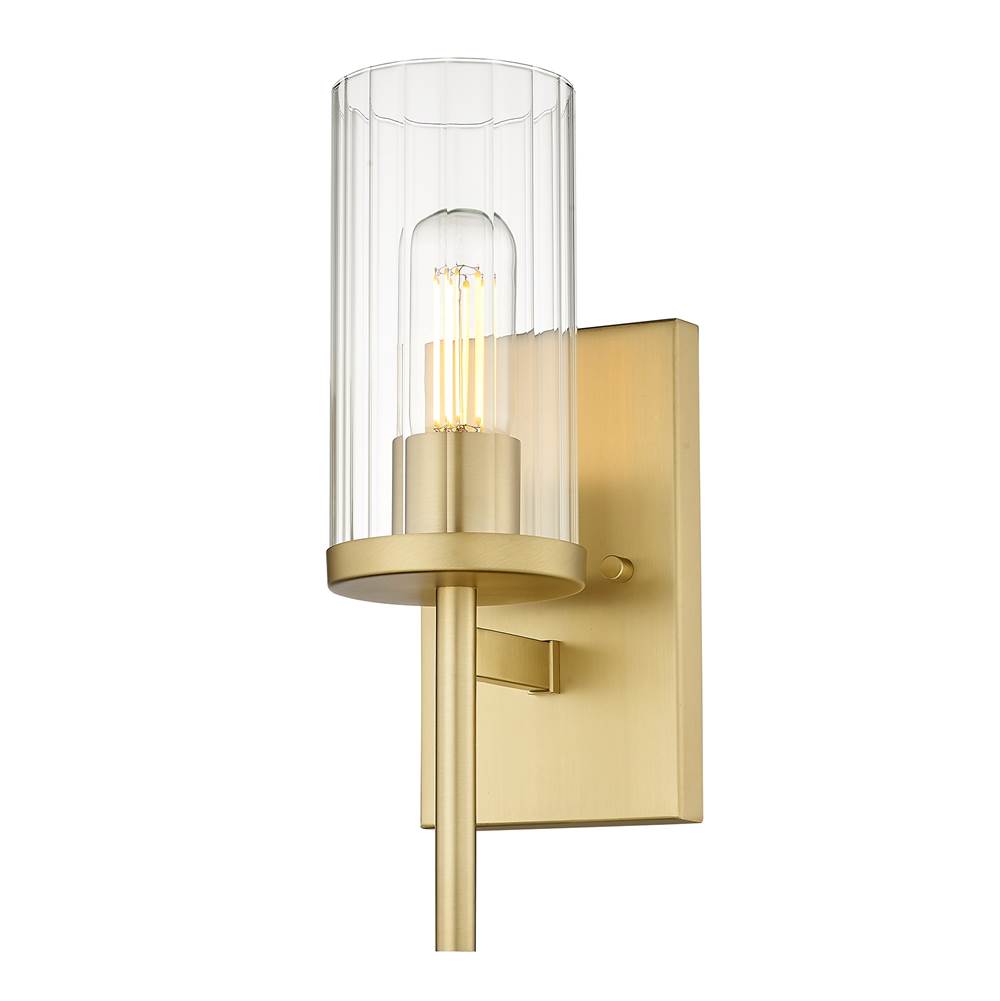 Golden Lighting Winslett BCB 1 Light Wall Sconce in Brushed Champagne Bronze with Clear Glass Shade
