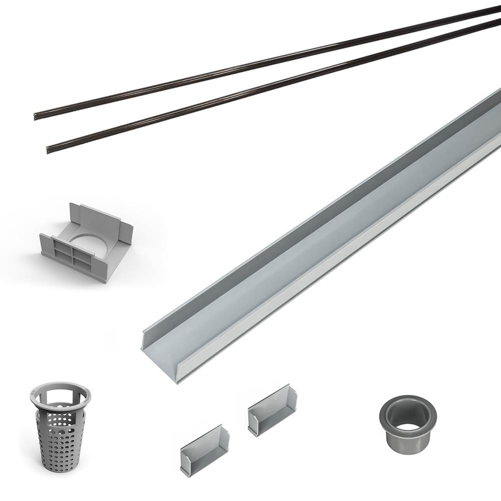Infinity Drain 48'' Rough Only Kit for S-AG 65, S-DG 65, and S-TIF 65 series. Includes PVC Components and Channel Trim