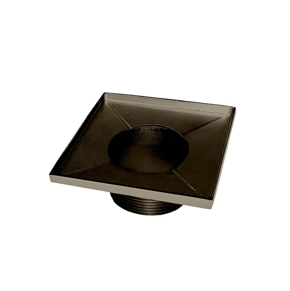 Infinity Drain 4'' x 4'' Stainless Steel 2” Throat only in Oil Rubbed Bronze