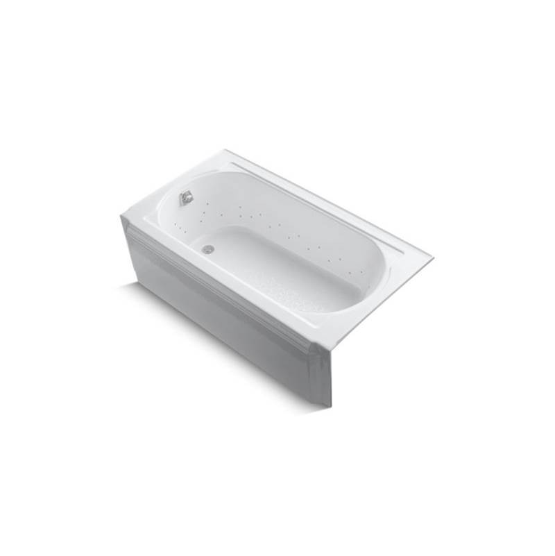 Kohler Memoirs® 60'' x 33-3/4'' alcove BubbleMassage™ air bath with Polished Chrome airjet color finish and left-hand drain