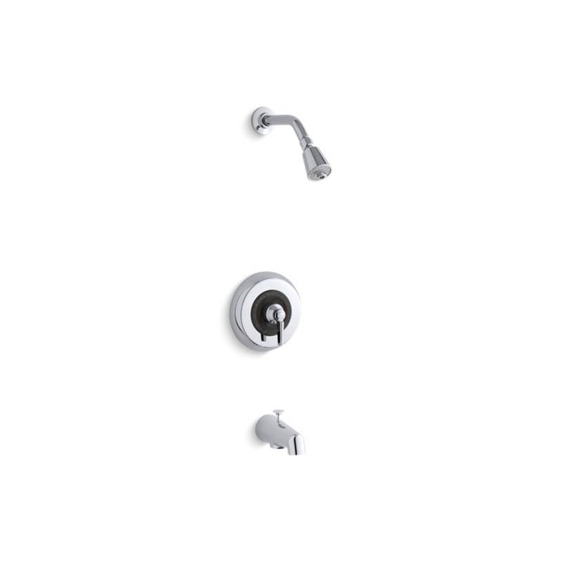 Kohler Triton® Rite-Temp(R) bath and shower valve trim with lever handle, NPT spout and 1.75 gpm showerhead