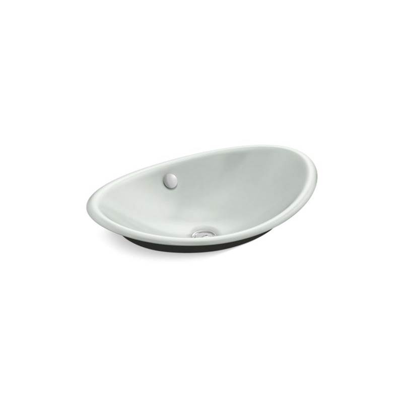 Kohler Iron Plains® Oval Wading Pool® Vessel bathroom sink with Iron Black painted underside