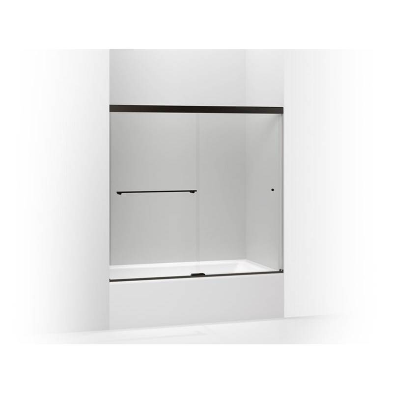 Kohler Revel® Sliding bath door, 55-1/2'' H x 56-5/8 - 59-5/8'' W, with 5/16'' thick Crystal Clear glass