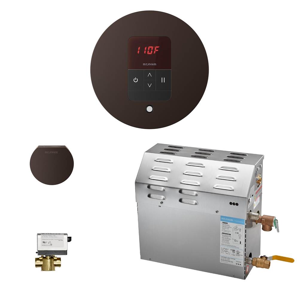 Mr. Steam MS (iTempo) 7.5 kW (7500 W) Steam Shower Generator Package with iTempo Control in Round Oil Rubbed Bronze