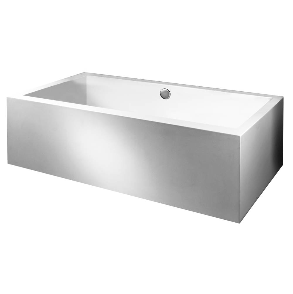 MTI Baths Andrea 14A Acrylic Cxl Sculpted 1 Side Air Bath - White (71.25X41.5)