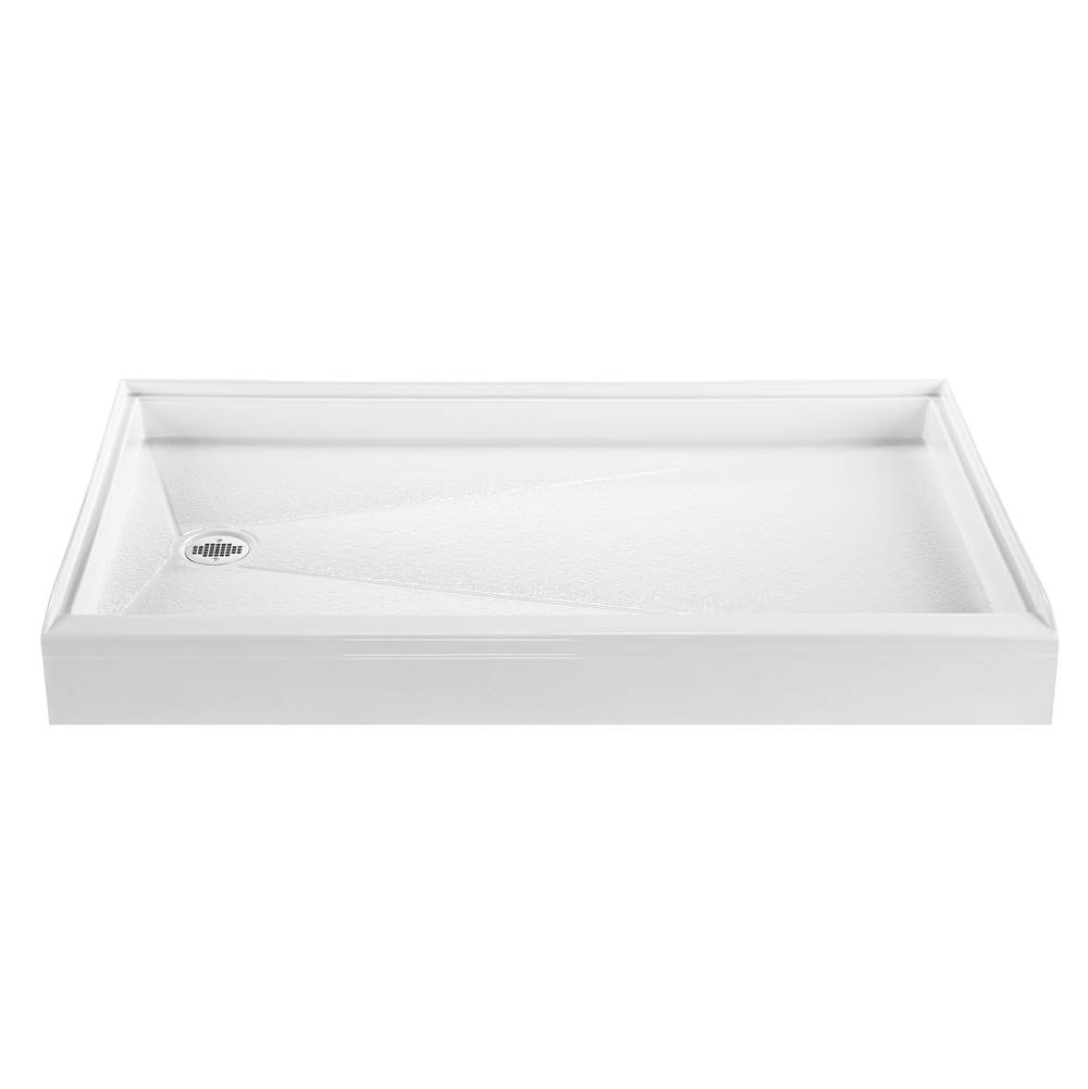 MTI Baths 6036 Acrylic Cxl Rh Drain 3-Sided Integral Tile Flange - White
