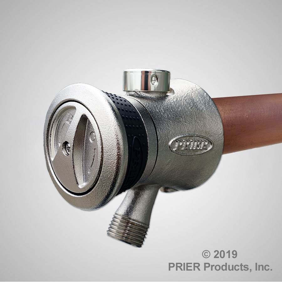 Prier Products P-118X 6'' Single Handle Hot And Cold Mixing Hydrant, Satin Nickel; 1/2'' Crimp Pex