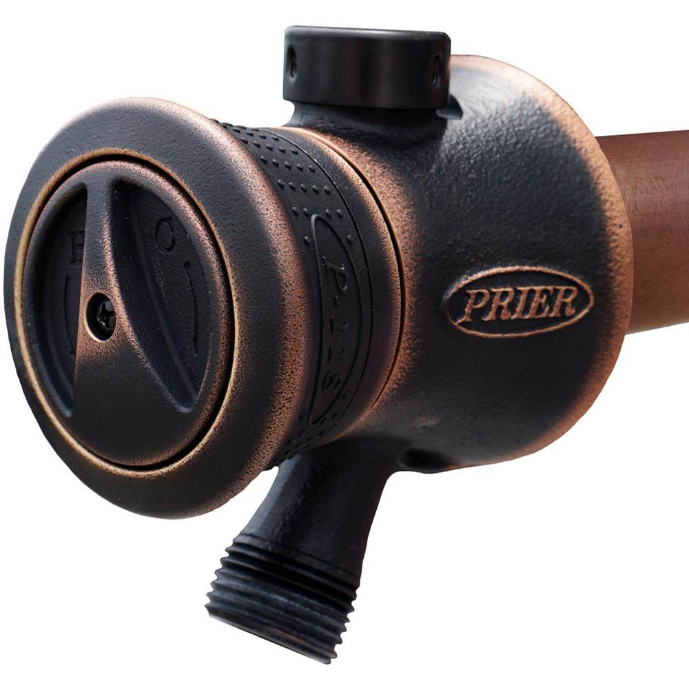 Prier Products P-118X 6'' Single Handle Hot And Cold Mixing Hydrant, Oil Rubbed Bronze; 1/2'' Crimp Pex
