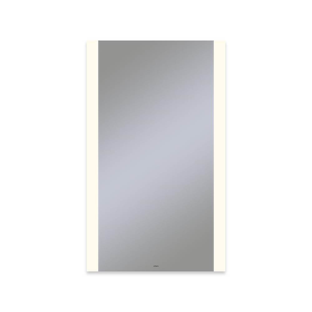 Robern Vitality Lighted Mirror, 24'' x 40'' x 1-3/4'', Rectangle, Edge Lit Light Pattern, 2700K Temperature (Warm Light), Dimmable, Defogger
