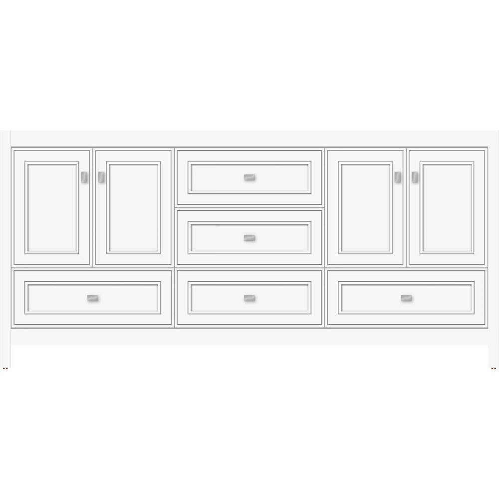 Strasser Woodenworks 72 X 18.5 X 34.5 Alki Essence Vanity Deco Miter Sat White Db