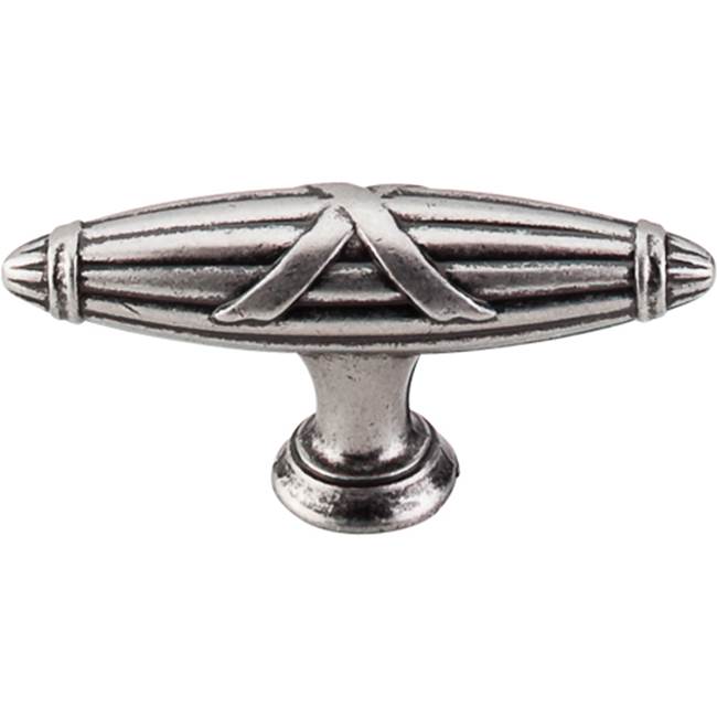 Top Knobs Ribbon and Reed T-Pull 2 3/4 Inch Pewter Antique