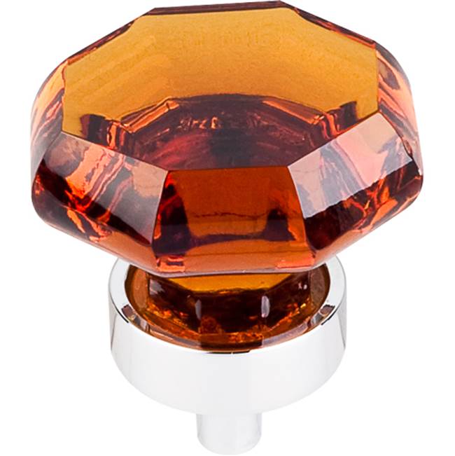 Top Knobs Wine Octagon Crystal Knob 1 3/8 Inch Polished Chrome Base