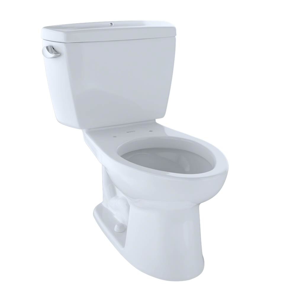 TOTO Drake® Two-Piece Elongated 1.6 GPF Toilet with Insulated Tank and Bolt Down Tank Lid, Cotton White