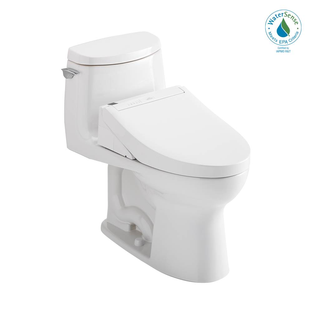 TOTO Toto® Washlet+® Ultramax® II 1G® One-Piece Elongated 1.0 Gpf Toilet And Washlet+® C5 Bidet Seat, Cotton White