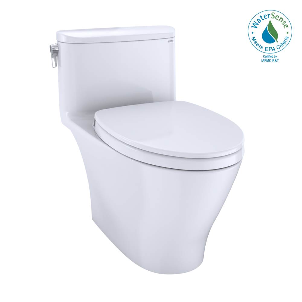 TOTO Toto® Nexus® 1G® One-Piece Elongated 1.0 Gpf Universal Height Toilet With Cefiontect® And Ss124 Softclose Seat, Washlet®+ Ready, Cotton White