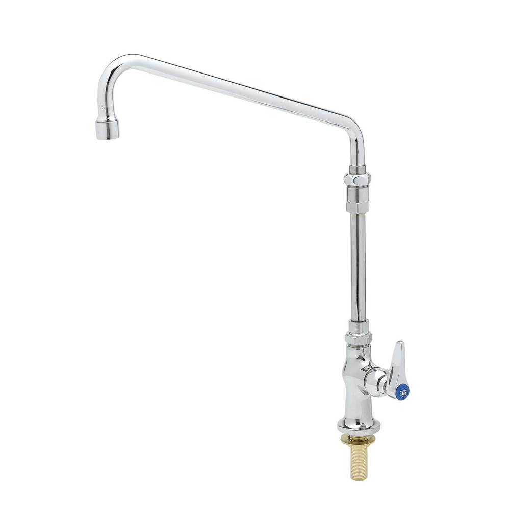 T&S Brass Single Pantry Faucet, 12'' Swing Nozzle (062X), 7-5/8'' Extension, SC-Eterna & Lever Handle