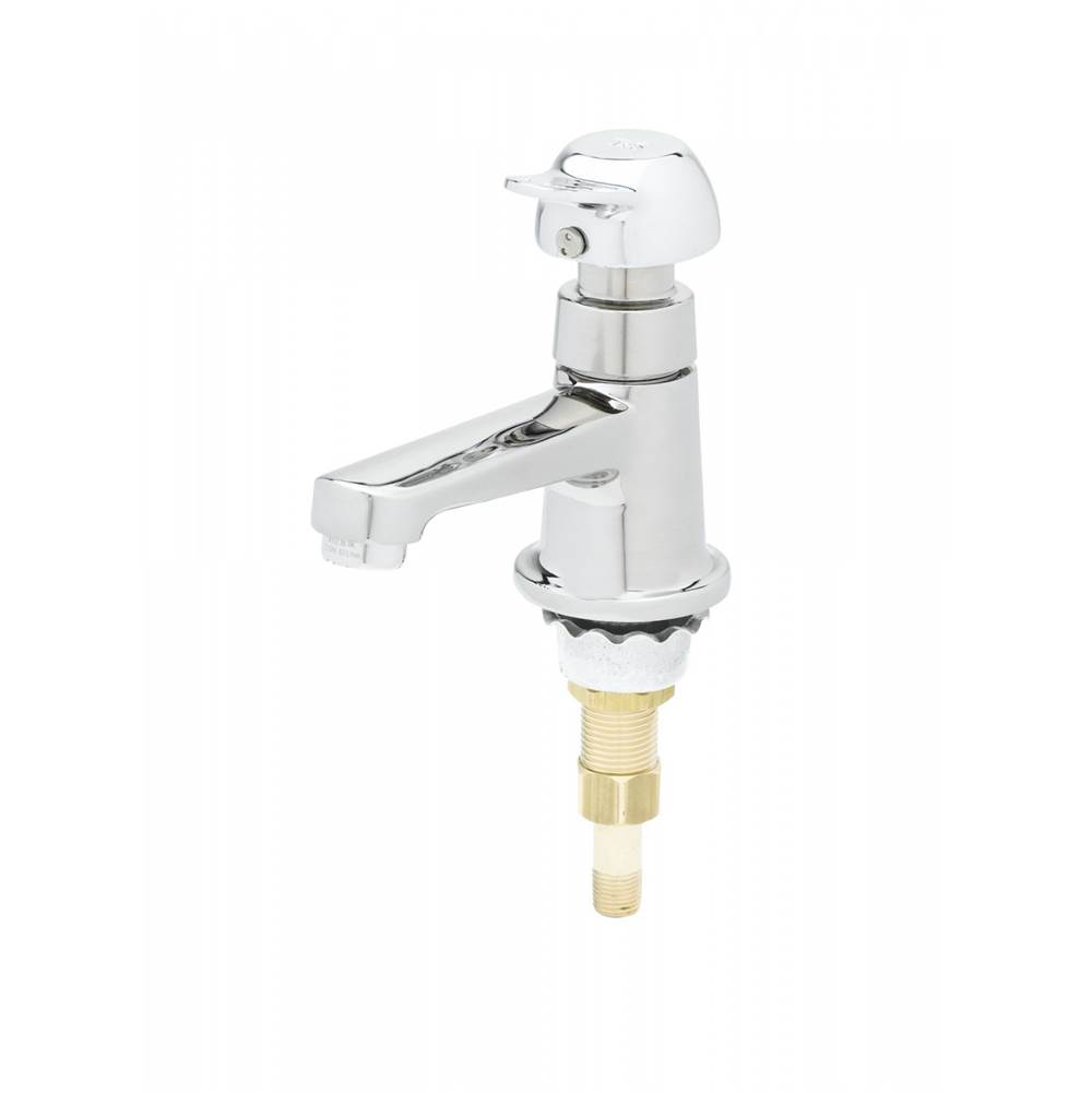 T&S Brass Sill Faucet, Pivot Action Metering, 1/2'' NPSM Male Shank, 2.2 gpm Aerator