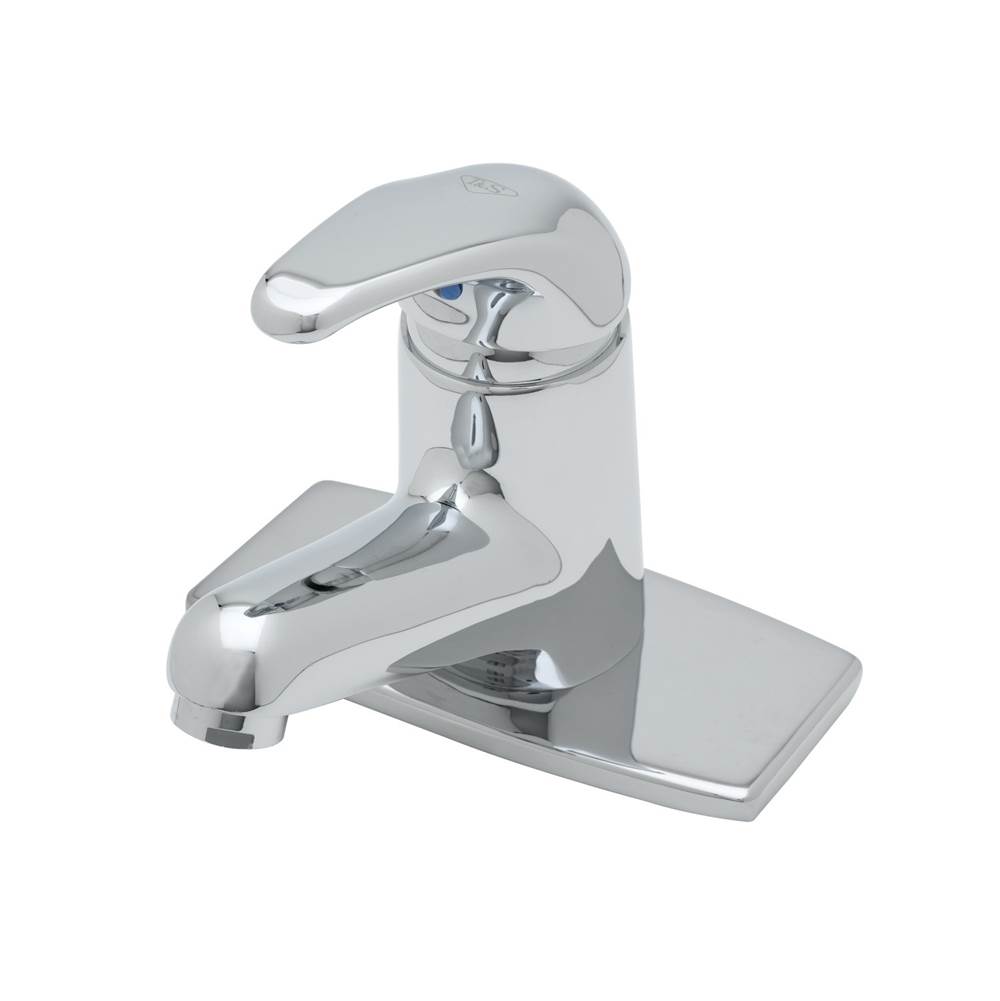 T&S Brass Single Lever Faucet, Ceramic Cartridge, VR 0.5 GPM Non-Aerated Spray Device, Deck Plate