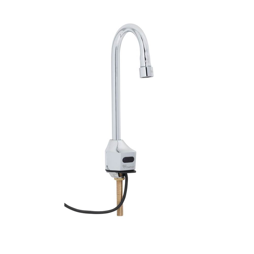 T&S Brass ChekPoint Electronic Faucet, Deck Mount Gooseneck, AC/DC Control Module, 1.5gpm VR Aerator