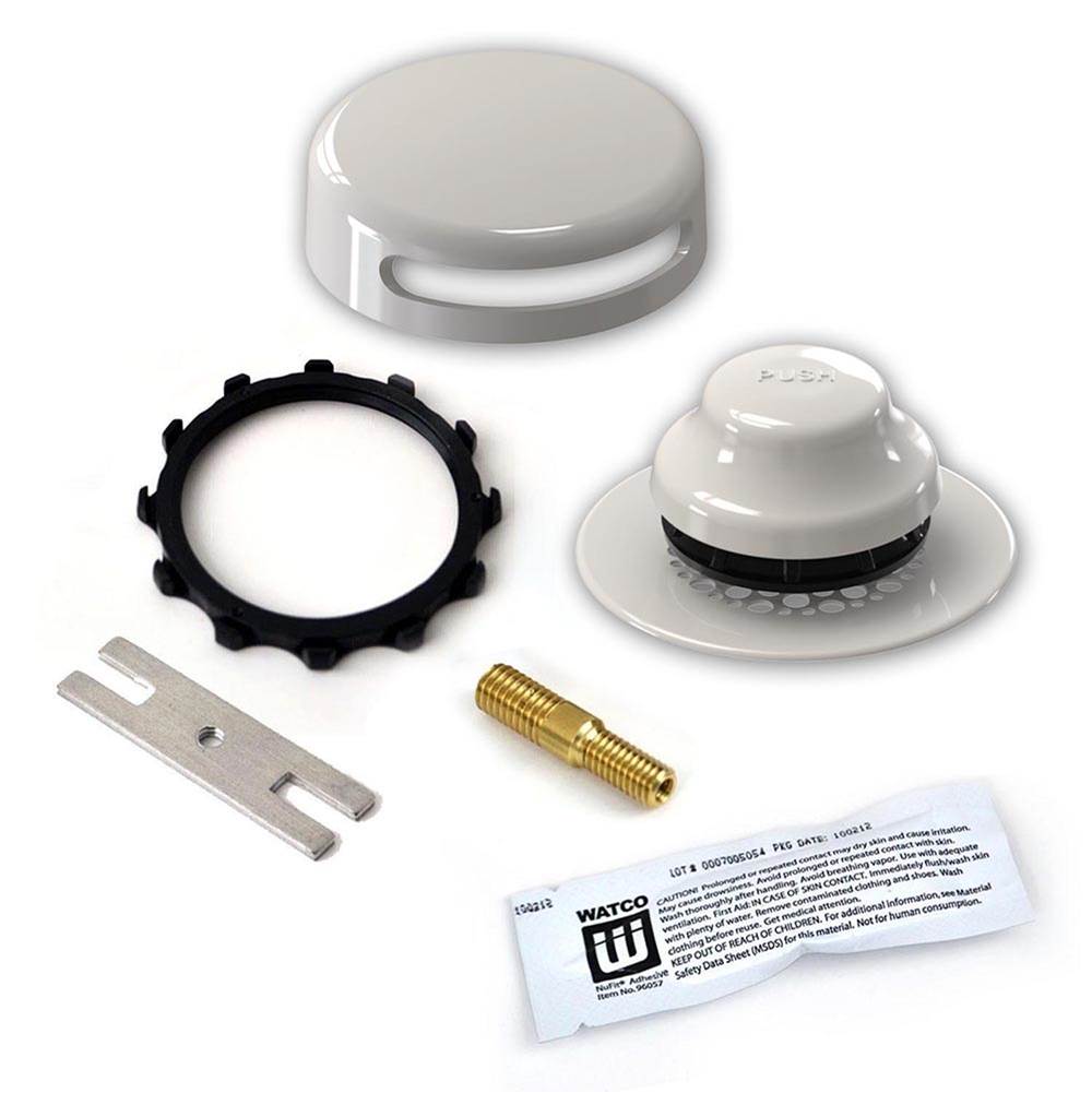 Watco Manufacturing Universal Nufit Innovator Fa Trim Kit - Silicone White Grid Strainer 3/8-5/16 Adapter Pin Brass