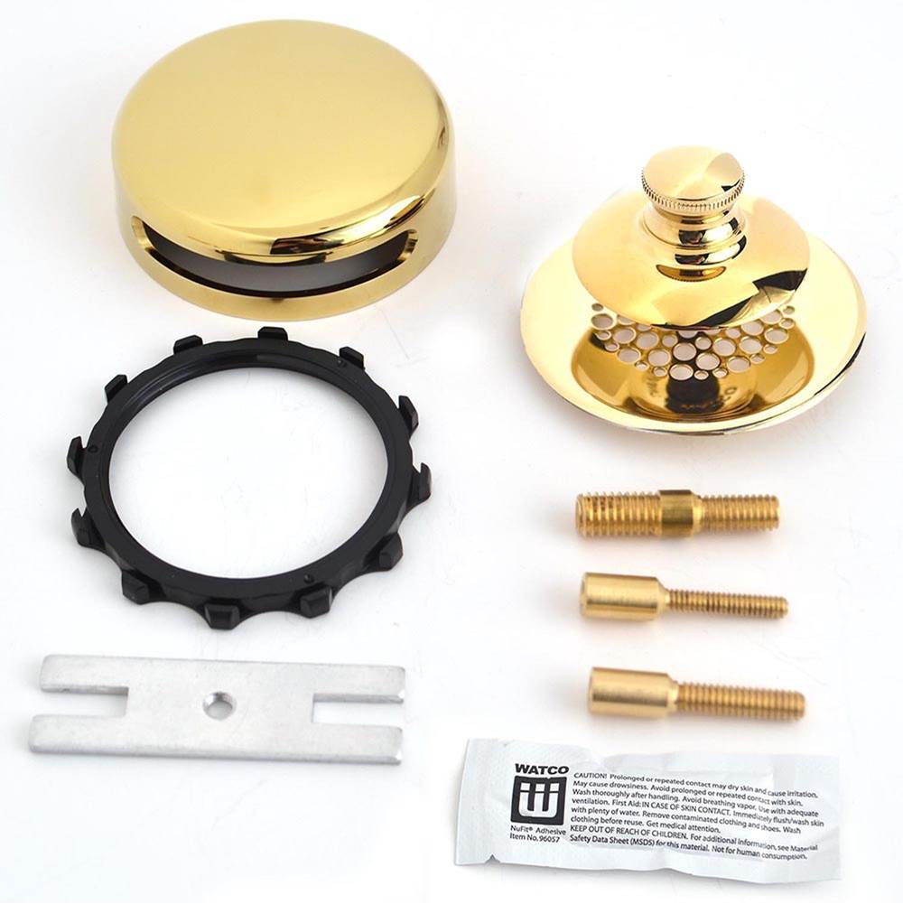Watco Manufacturing Universal Nufit Innovator Pp Trim Kit - Silicone Brushed Bronze Grid Strainer All 3 Threaded Adapter Pins
